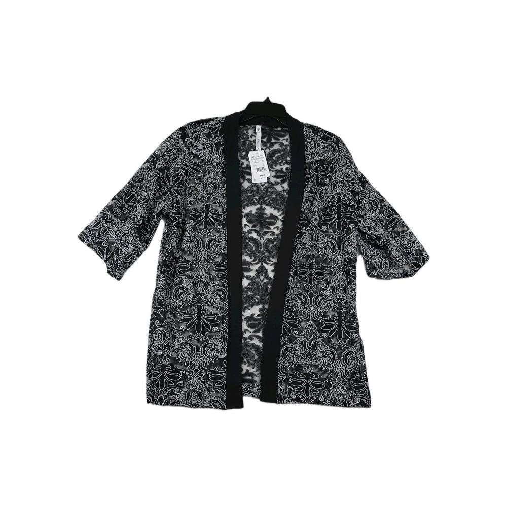 NY Collection Women's Size Small Black White‎ Lace Top New With Tags